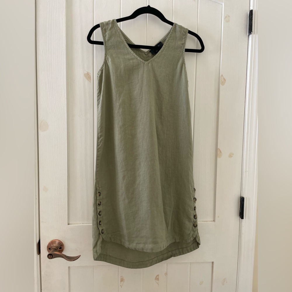 Tahari Olive Green Midi Dress